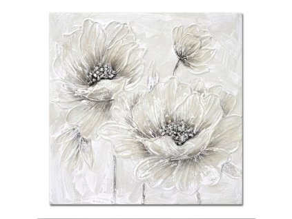 3D Obraz na plátně 'Květiny' - 80 x 80 cm