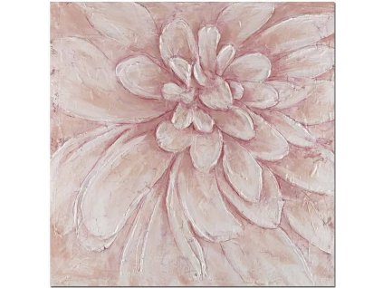 3D Obraz na plátně 'Růžový květ 1' - 80 x 80 cm