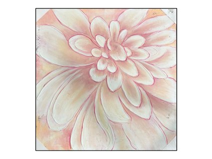 3D Obraz na plátně 'Růžový květ 2' - 80 x 80 cm