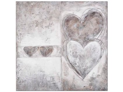 3D Obraz na plátně 'Srdce s motýlky' - 80 x 80 cm