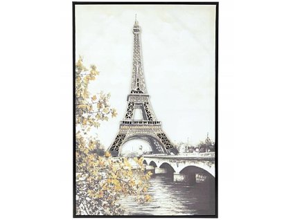 3D Obraz v rámu 'Eiffelova věž' - 46 x 69 cm