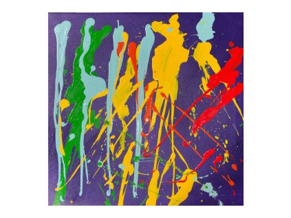 Obraz na plátně 'Action Painting' -  50 x 50 cm
