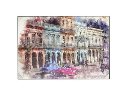 Obraz na plátně 'Městská krajina' - 80 x 116 cm