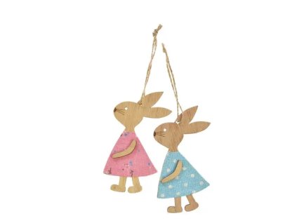 Přívěšek dřevěný zajíček 11x7cm