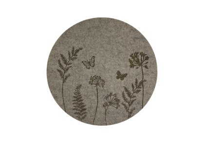 Plstené šedé prestieranie ø 35 cm, 1 ks  Nové