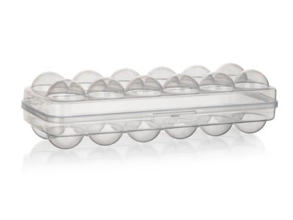 BANQUET Dóza na vajíčka myKITCHEN 27 x 10 x 6,7 cm, na 12 ks vajec, transparentní