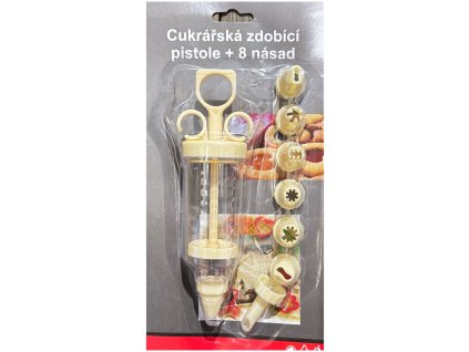 Cukrářská zdobící pistole + 8 násad