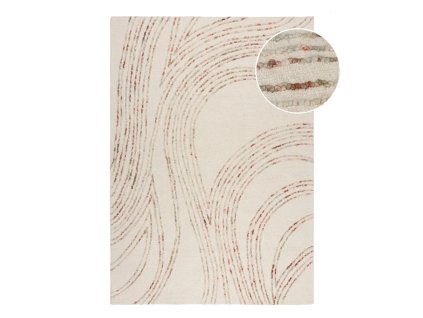 Koberec Abstract Swirl oranžový/krémový