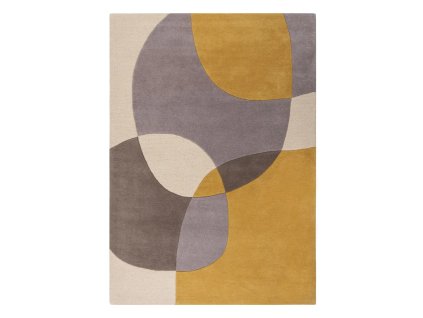 Koberec Glow okrově žlutý/béžový 120 x 170 cm