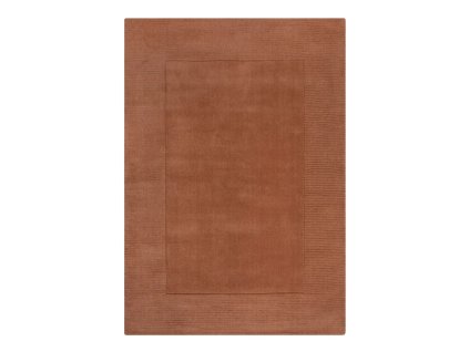 Koberec Textured Wool Border v cihlové barvě 160x230 cm
