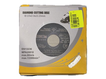 Diamantový řezný kotouč - 115x2,0x22,23 mm