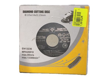 Diamantový řezný kotouč - 115x2,0x22,23mm