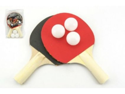 Sada na stolní tenis 2 pálky + 3 míčky 13x29cm