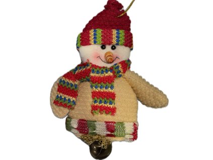 Vánoční plyšová ozdoba se zvonečkem