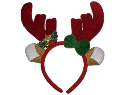 Vánoční plyšová čelenka, 1 ks