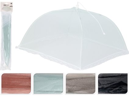 Kryt na potraviny skládací 30cm silon + kov mix barev