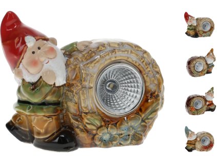 Lampa solární LED trpaslík 10x8 cm