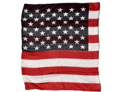 Hedvábný šátek s motivem USA vlajky