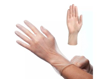 VINYLOVÉ STRETCH RUKAVICE SAFELIFE – VELKÉ 100 KS - velikost M