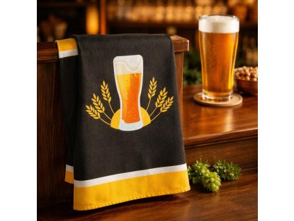 černé pivo s pozadím