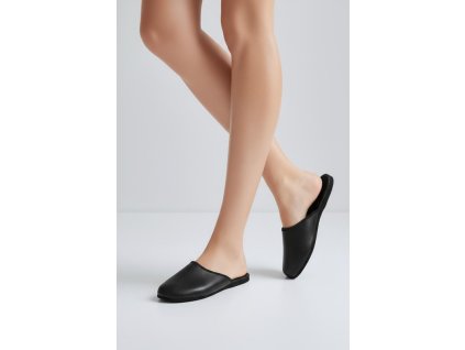 Dámské pantofle z pravé kůže