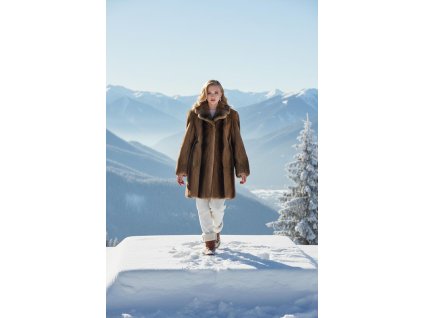 Dámský kožich z pravé kůže velikost 46