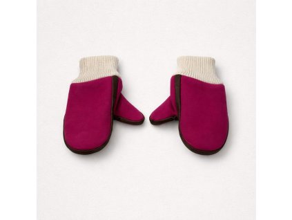 Dětské palčáky teplé celokožené fialové 2 (2-4 roky)