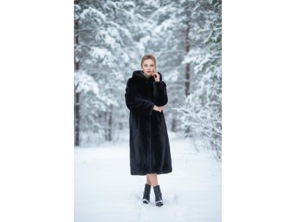 Dámský kožich z pravé kůže