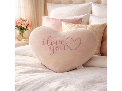 Plyšový polštář I love you
