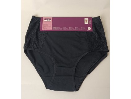 Dámské kalhotky s krajkou černé 2ks