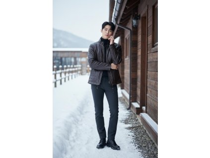 Pánská kožená bunda velikost 46