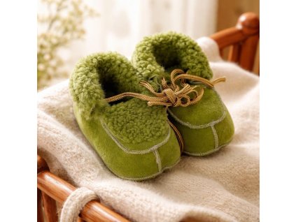 Dětské kožešinové capáčky 0-3 měsíce