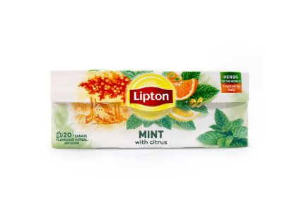 Lipton čaj máta s citrusy, balení 20 sáčků