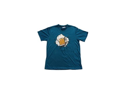 Pánské triko s motivem piva modré
