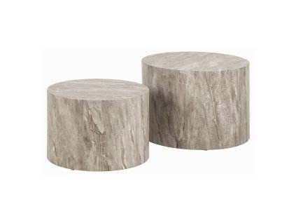 Konferenční stolky v sadě Dice šedé 2ks