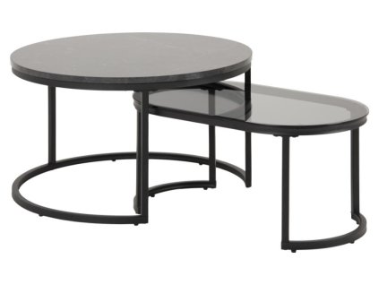 Konferenční stolek Spiro (2 ks) - černá