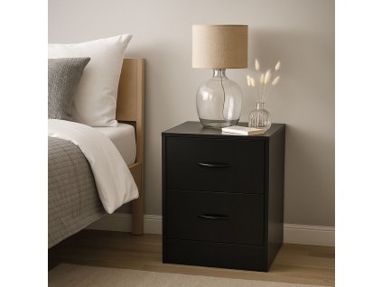 Noční stolek Milton & Oldbrook Navan, černý