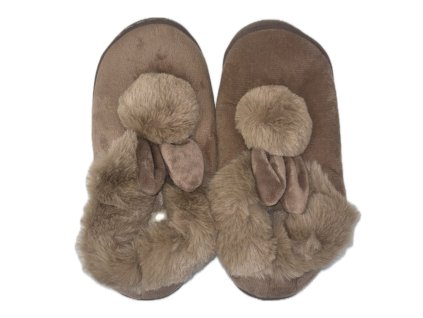 FAMILY - Domácí tmavě hnědé bačkory