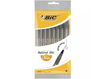 Pero Bic Round Stic Classic Pouch, 8 ks.