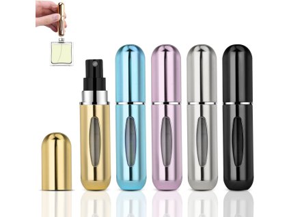Cestovní parfémový atomizér 5 ml – sada 5 ks