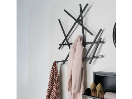 Nástěnný věšák Matches černý