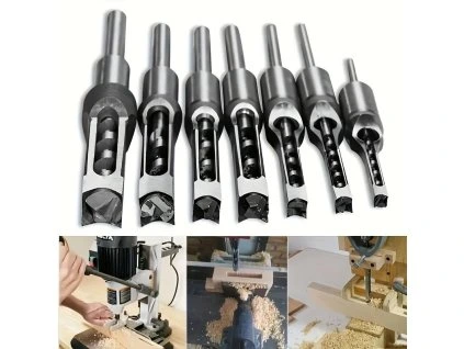 6dílná sada čtvercových vrtáků do dřeva