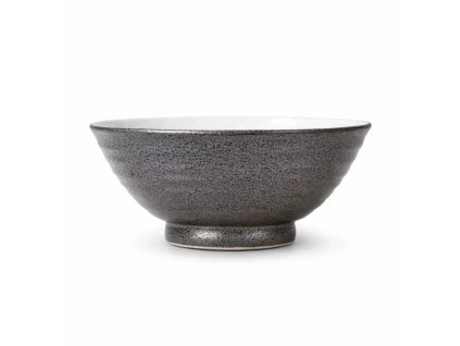 Japonská keramická ramen miska šedá