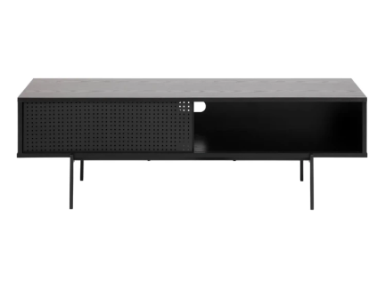 Černý kovový TV stolek 140x45 cm Angus - Actona