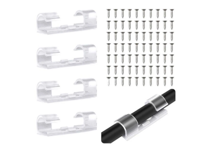 Sada 70 samolepicích spon pro organizaci kabelů