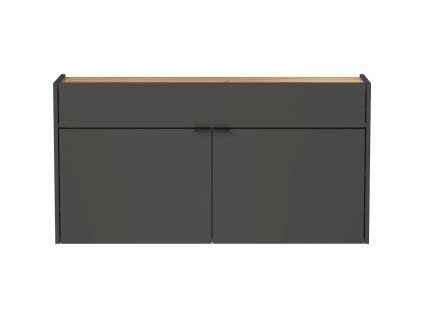 Antracitový/přírodní botník Ameca