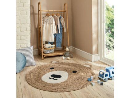 Dětský koberec Bertie Bear 100 x 100 cm