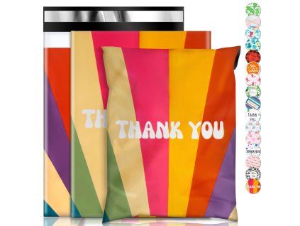 Polymailery 10x13, 100 ks – retro duhové