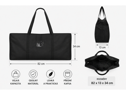 Velká černá taška přes rameno