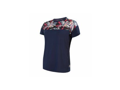 Dámský dres Sensor Helium deep blue/leaves, velikost S